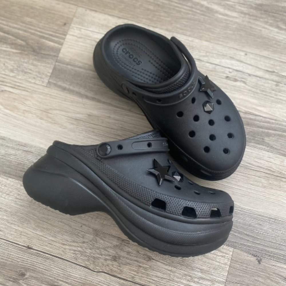 Crocs Classic Bae Clog Statement Jibbitz Black 8
